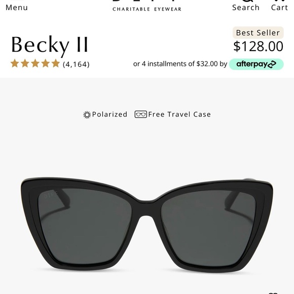 Diff Eyewear Black Square Sunglasses